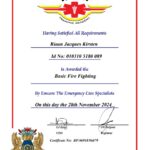 Riaan Jacques Kirsten - Basic Fire Fighting